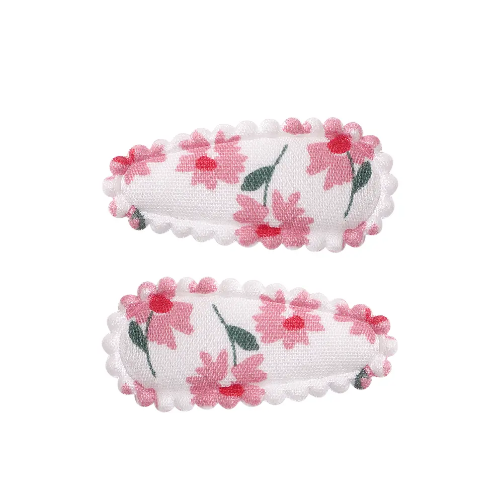 RAINBOW BOWS Wholesale Mini Cloth Water Drop BB Hair Clips for Children Hair Accessories Hairgripes 1.4inch Printe Diy Barrette