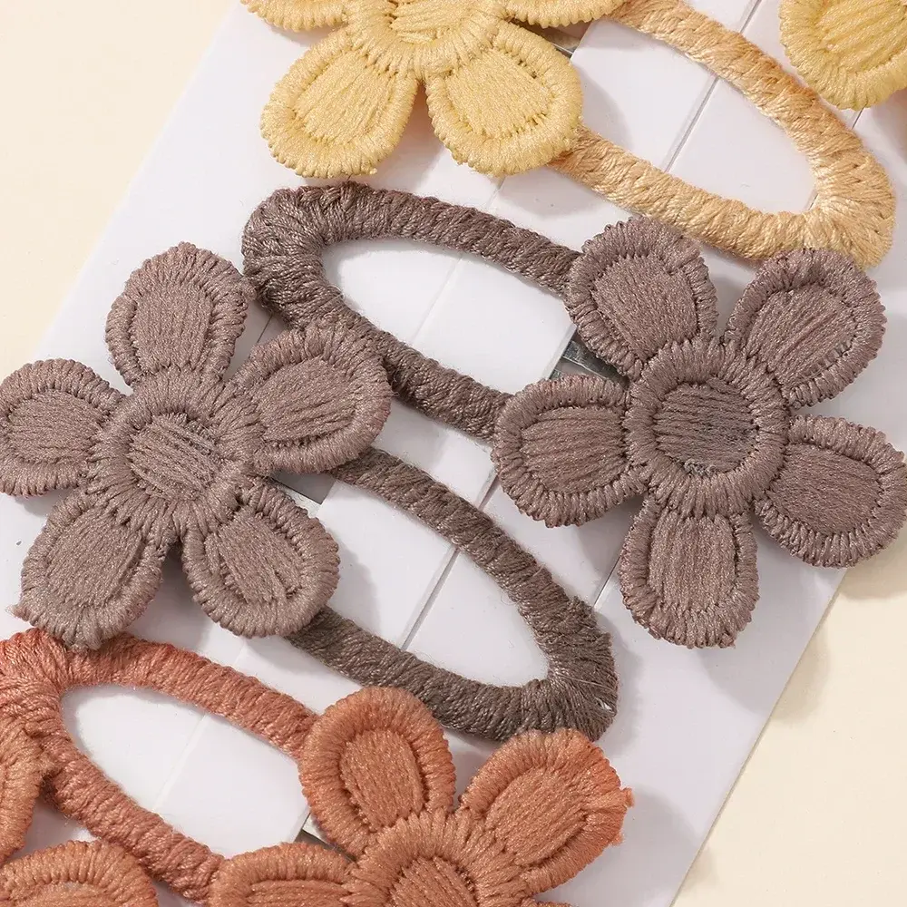 RAINBOW BOWS Ins Style Daisy Flower Hair Clip Set for Baby Girls Lovely Hair Bang Clips Hairgripes Barrette Kid Hair Accessories