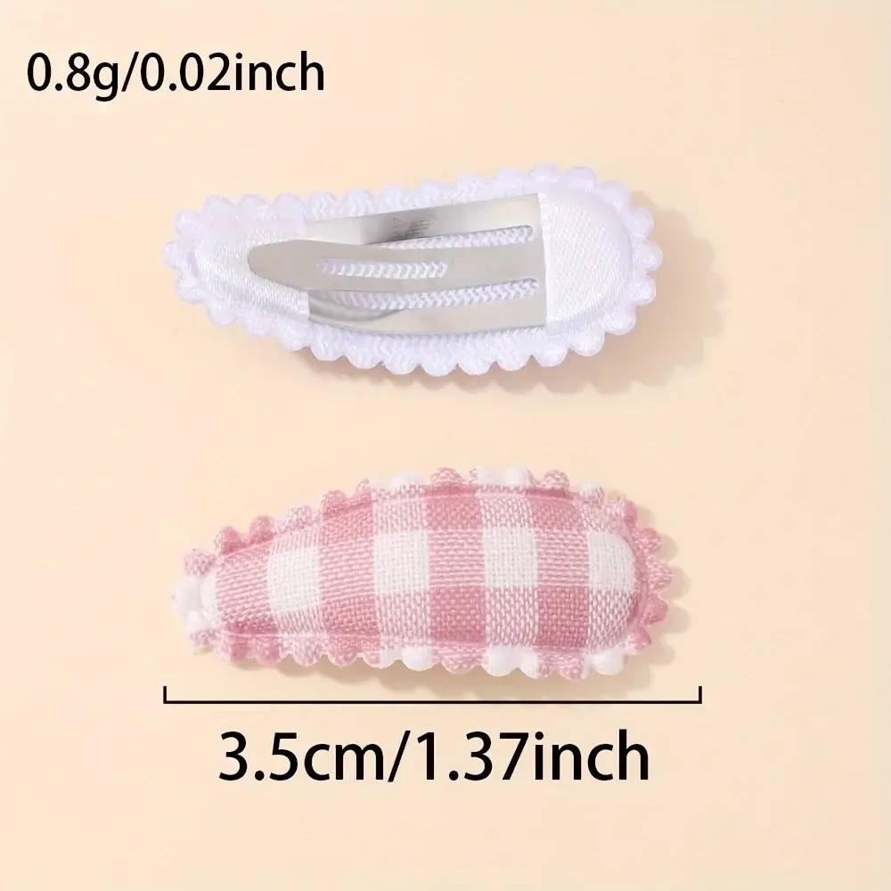 RAINBOW BOWS 10Pcs/set Mini Cotton Print Flower BB Hair Clips for Girls Lovely Plaid Hairpins Headwear Kids Hair Accessories