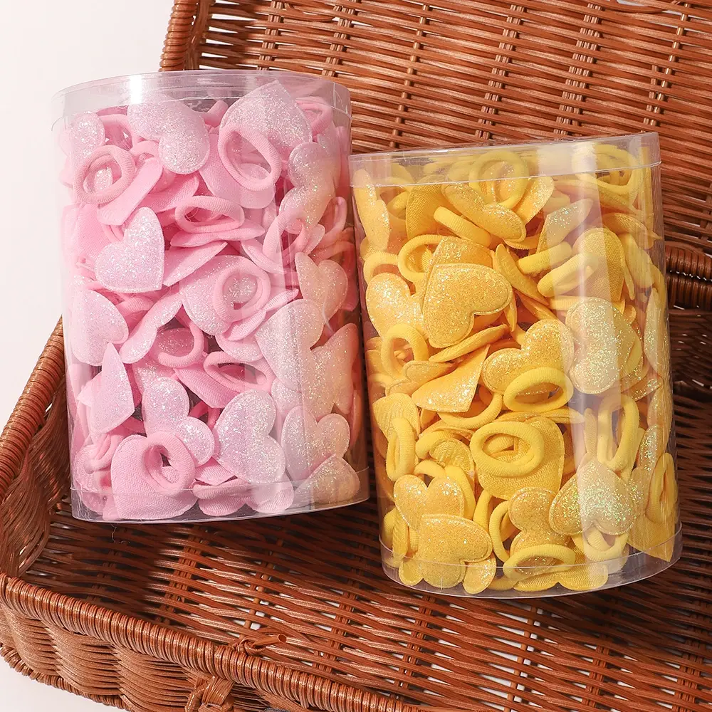10pcs Love Star Kids Hair Loop No Harm Hair Towel Loop Head Rope Cartoon Ponytail Holder Rubber Band Girls Hair Accessories