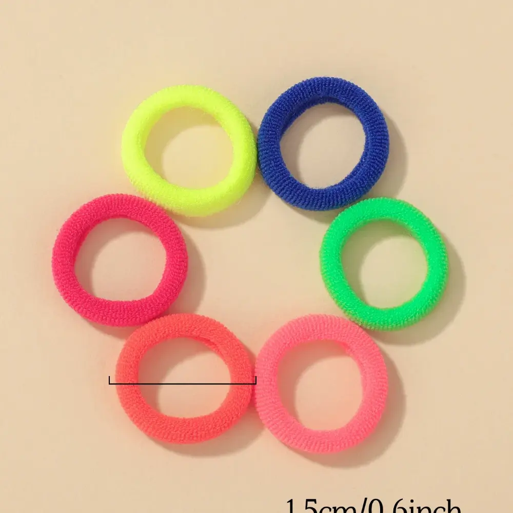 50Pcs Children Elastic Hair Bands Girls Hair Accessories Mini Colorful Nylon Hair Ties Kids Ponytail Holder Scrunchie Head Rope