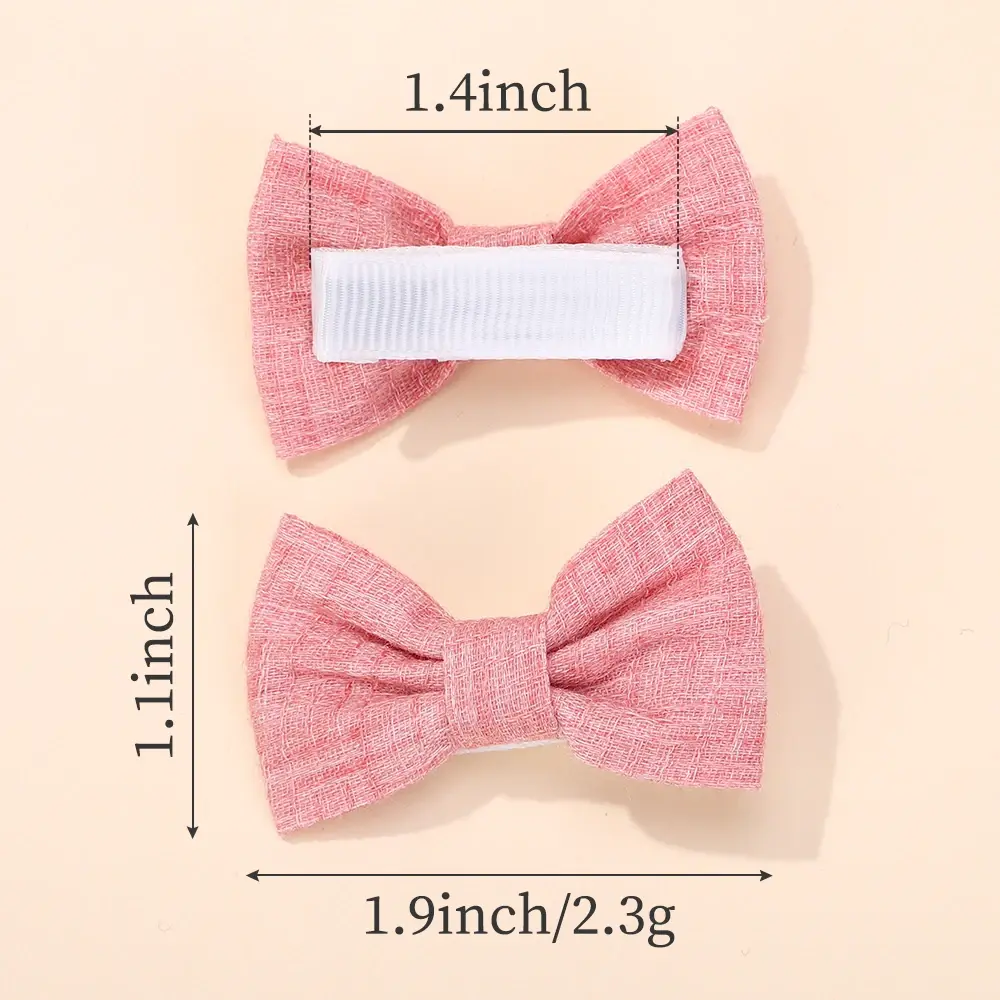 RAINBOW BOWS 10Pcs/set Handmade Fabric Printed Barrette Boutique Mini Bangs Bow Hair Clip Ins Daisy Hairgripes 2025 Spring Style