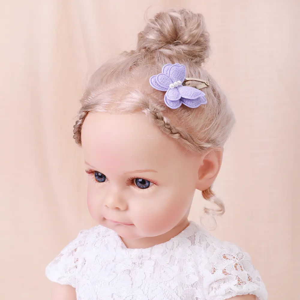 RAINBOW BOWS Girls Delicate Hair Band Hair Clips Set Solid Butterfly Imitation Pearl Hair Hoop BB Clip Headwear Gift Sets