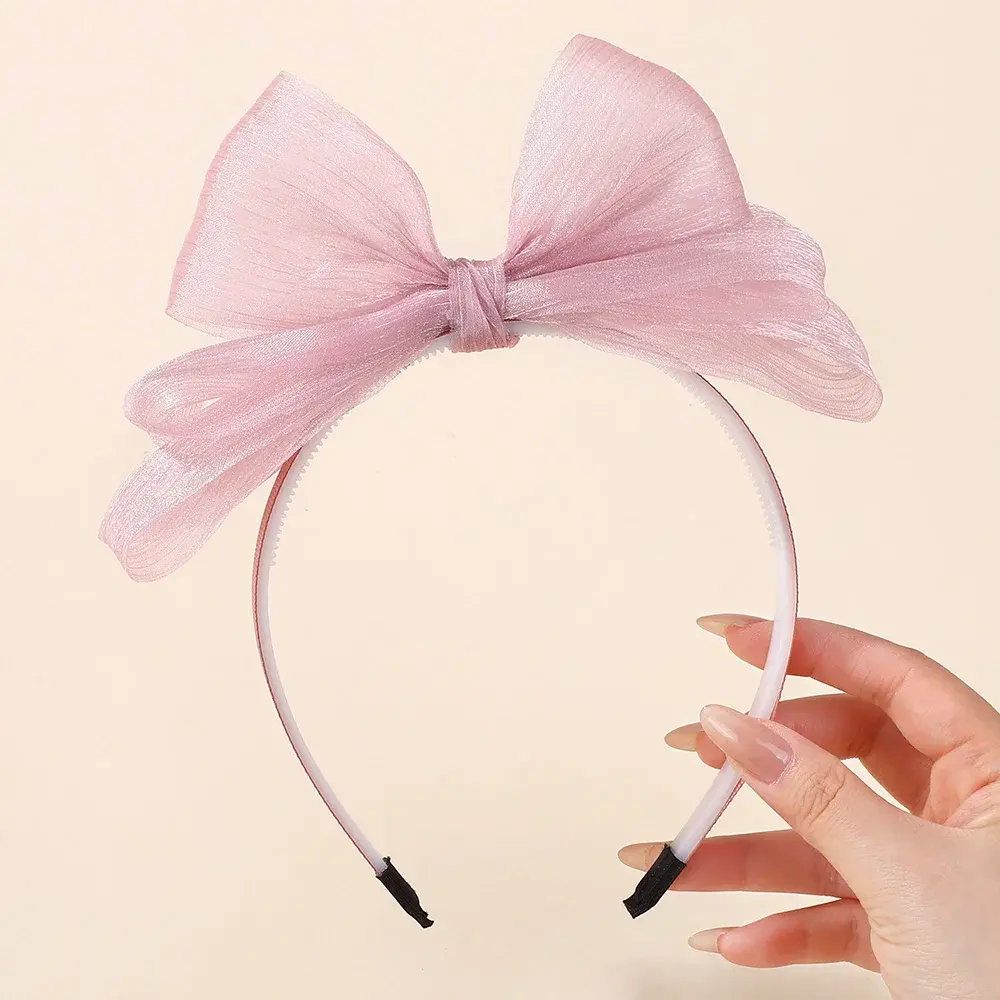 RAINBOW BOWS 1Pcs Sweet Hairbands Double Layered Bowknot Headband for Girls Wedding Party Hairhoop Children's Hair Accessories