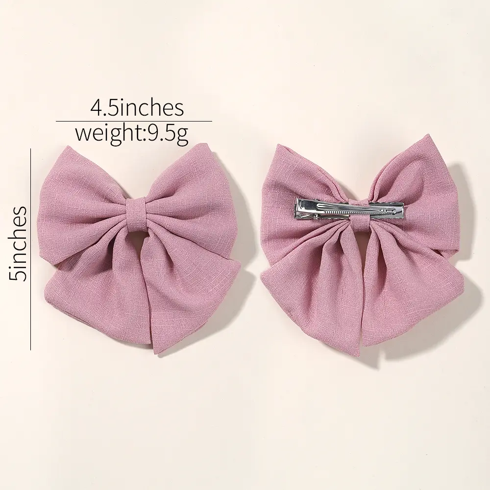 1PC 4.5Inch Lovely Hair Bows Hair Clips for Baby Girls Grosgrain Ribbon Delicate Hairgrips Headwear Kids Hair Accessories