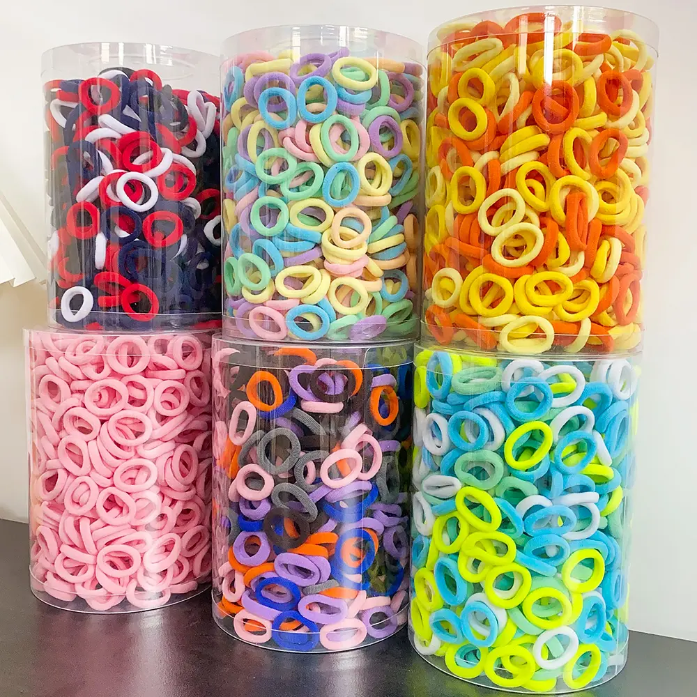 50/100/300pcs Hair Bands for Children Colorful Nylon Scrunchie Hair Ties Rubber Band Kid Elastic Hair Band Girl Hair Accessories