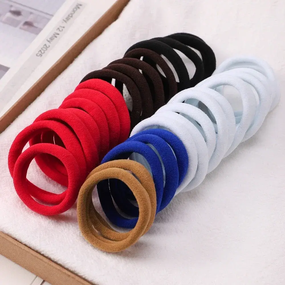 30Pcs/Set Elastic Basic Hair Bands Girls Colorful Nylon Rubber Bands Head Rope Scrunchies Kids Ponytail Holder Hair Accessories