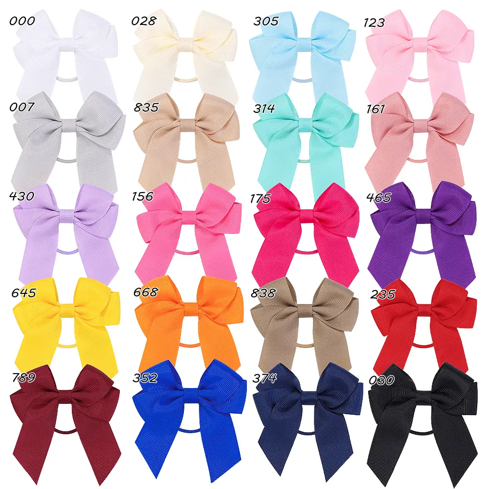 2pcs Girls Pretty Cheer Up Hair Band Lovely Ribbon Bowknot Double Ponytail Support Hair Accessories for Kids Boutique Headwear