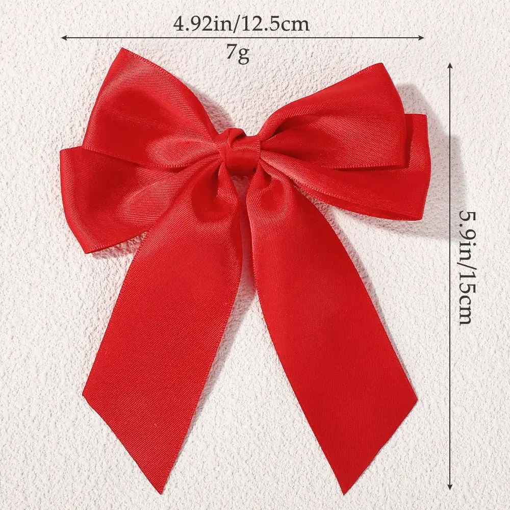 RAINBOW BOWS 4.92in Ribbon Bowknot Hair Ponytail Clip for Girl Hairpin Solid Color Hairgripe Boutique Hair Accessories Wholesale