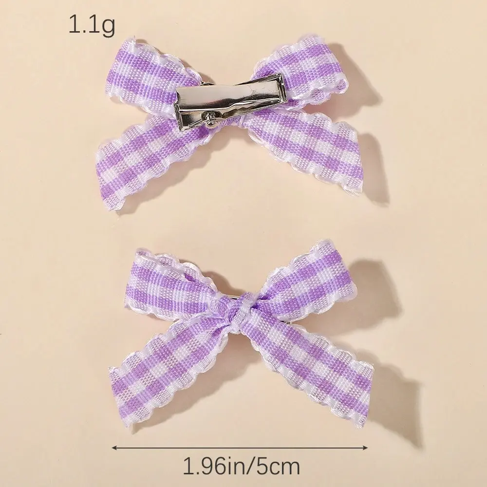 RAINBOW BOWS 12Pcs/set Ins Style Girls Mini Bowknot Hairclips Y2k Lace Side Ribbon Hairgripes Fashion Partry Dress Up for Head