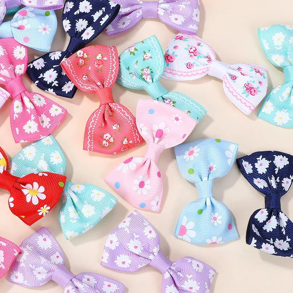 600pcs/set 2.63''Random Colorful Daisy Flower Hair Bows Clip for Baby Girls 2025 Summer Beach Hairpins Headwear Hair Accessories