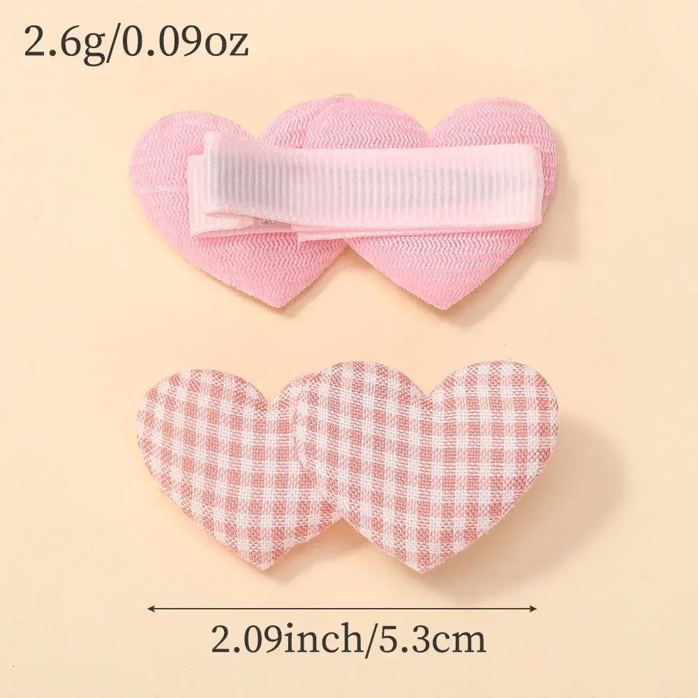 RAINBOW BOWS 6Pcs/set Heart Designs Hair Clips Cute Headwear Mini Clips Kids Girls Outdoor Wear Lovely Hair Accessories Gifts
