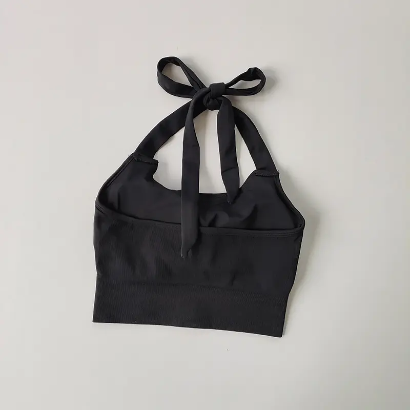 2022 Summer Sexy Neck Hanging Strapless Sports Bra Women's Fashion Quick Drying Yoga Bra Under Wear Clothing Crop Top