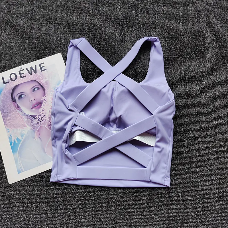 High-intensity Sports Underwear for Women Cross Fitness Vest Shockproof Yoga Training Breasts Bra Pilates Beautiful Back Suit