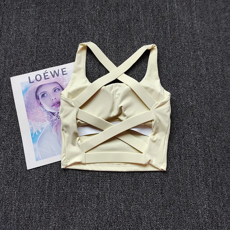 High-intensity Sports Underwear for Women Cross Fitness Vest Shockproof Yoga Training Breasts Bra Pilates Beautiful Back Suit