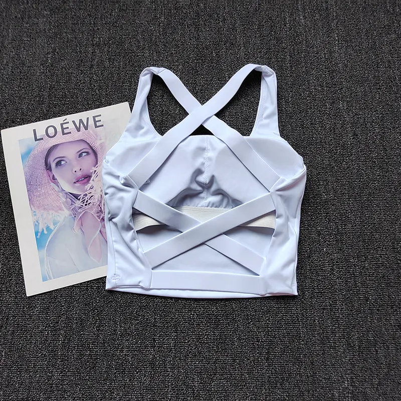 High-intensity Sports Underwear for Women Cross Fitness Vest Shockproof Yoga Training Breasts Bra Pilates Beautiful Back Suit