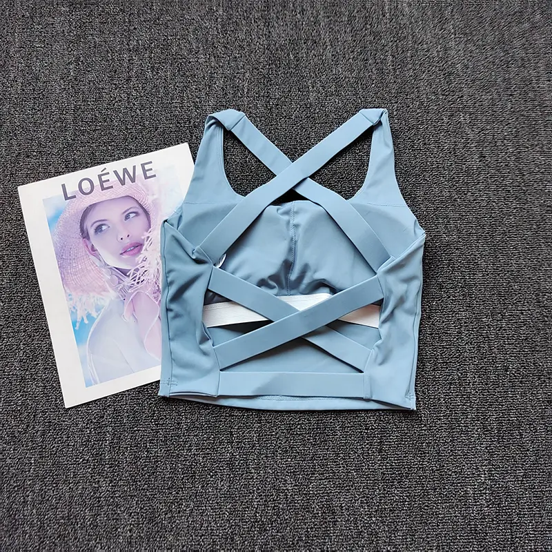 High-intensity Sports Underwear for Women Cross Fitness Vest Shockproof Yoga Training Breasts Bra Pilates Beautiful Back Suit