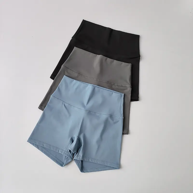 Yoga Sports Shorts Shorts Tight Fitting Elastic Three Part Pants Nude Feeling High Waist Hip Lifting Quick Drying Yoga Hot Pants