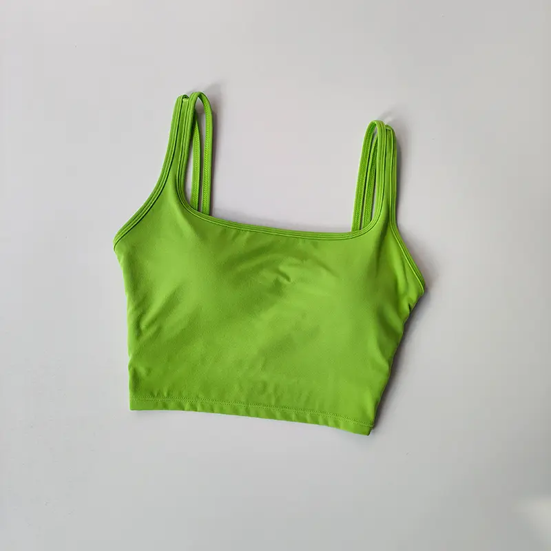 Shoulder Strap U-shaped Beautiful Back Women's Yoga Bra Shock-absorbing Gathering Sports Bra Running and Fitness Outerwear Vest
