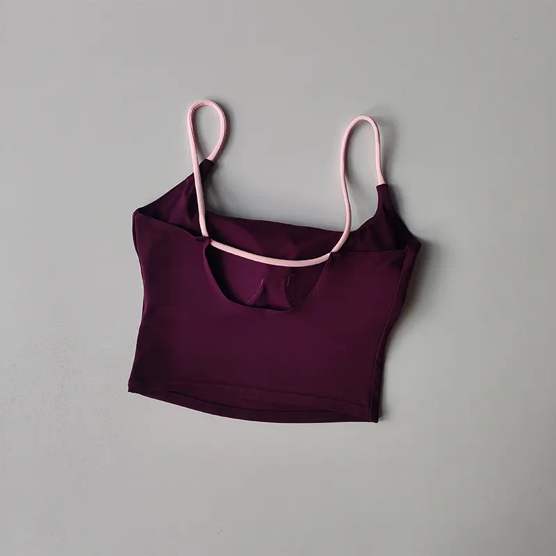 Set Nude Sports Lingerie Bras with High Waisted Shorts Suspender Vest Women's Chest Pad Integrated Chest Beauty Back Suit Cloth