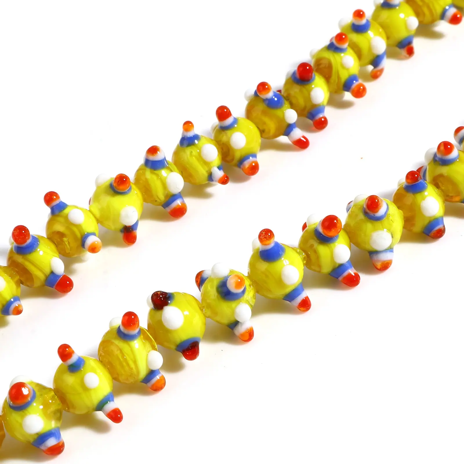 10PCs Multicolor 11mm Lampwork Glass Beads Round Ball Loose Spacer Beads DIY Making Necklace Bracelets For Girls Women Jewelry
