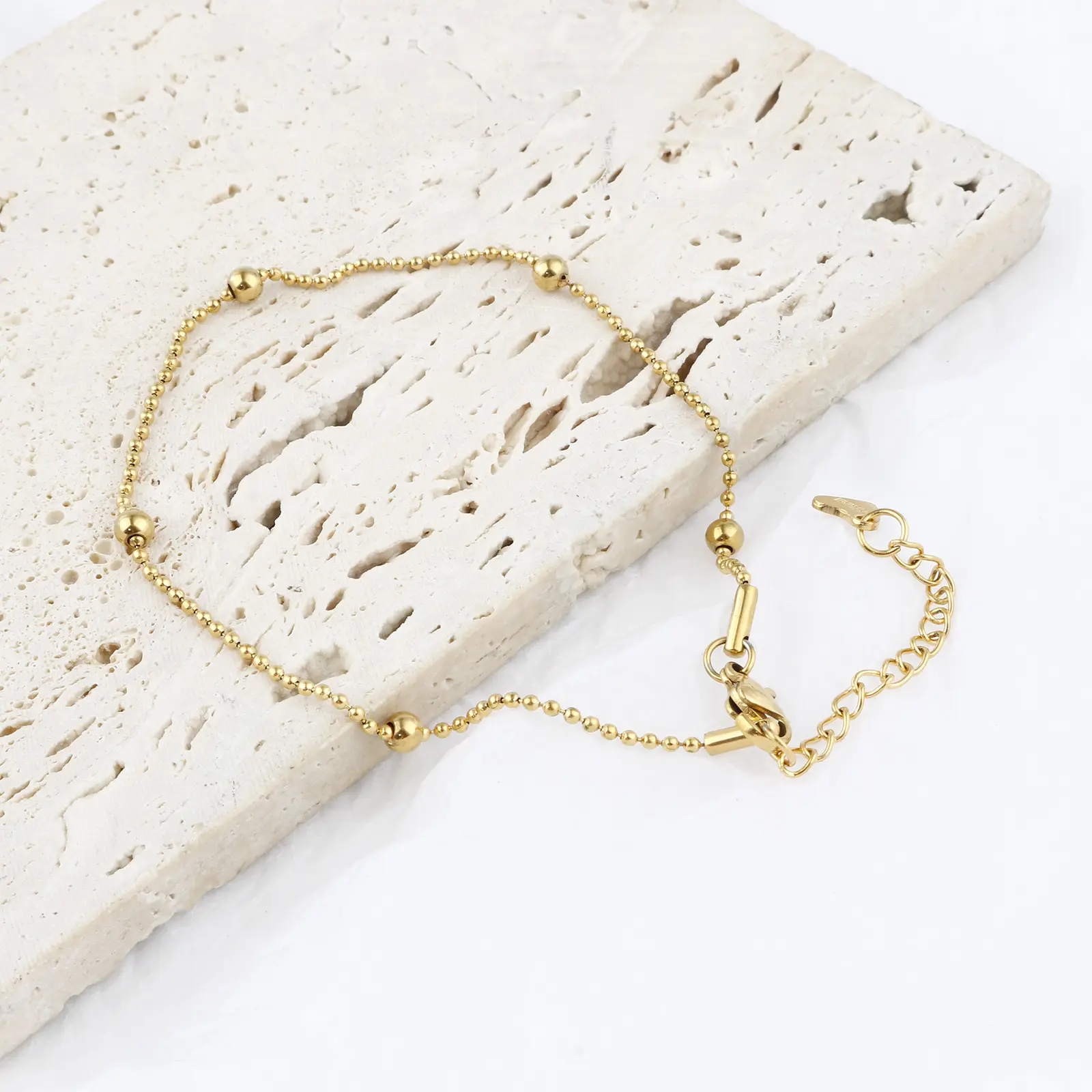 DoreenBeads 304 Stainless Steel Link Cable Chain Anklet Gold Color For Women Foot Leg Chain Ankle Bracelets Jewelry 23.5cm long