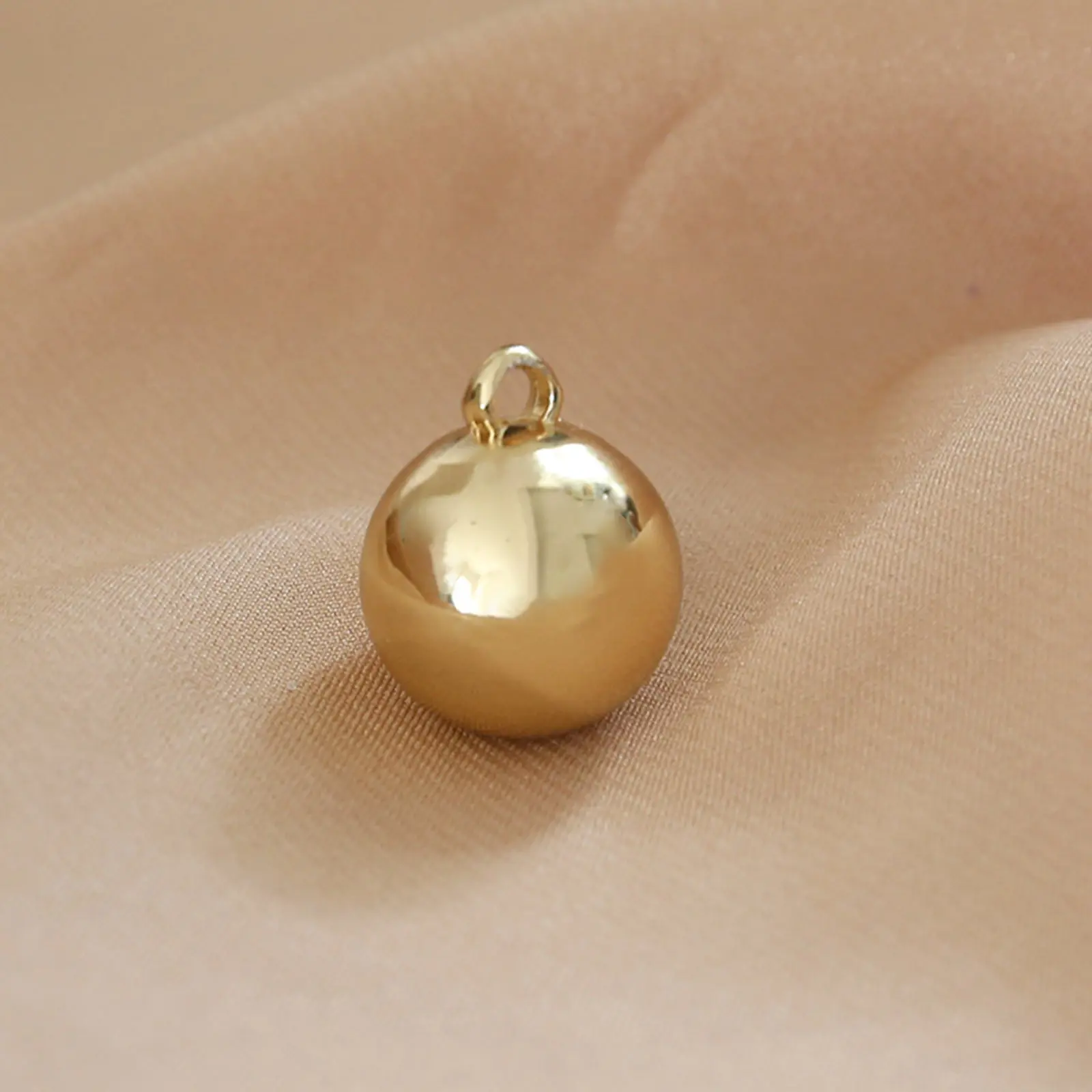 3D Heart Ball Charms Three-Dimensional Glossy  Pendants For Jewelry Making Diy Necklace Bracelet Findings, 5PCs