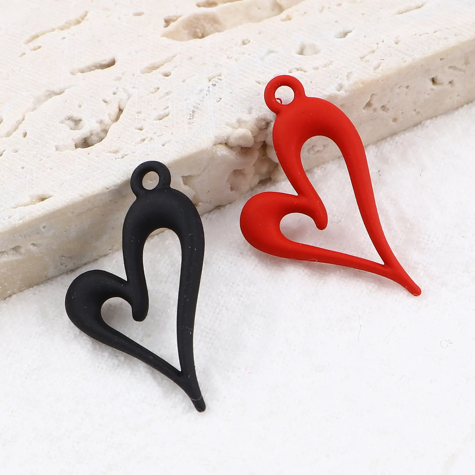10 Pcs Alloy Heart Charms Multicolor Painted Love Heart Pendants For Diy Necklace Jewelry Making Findings 24mm X 15mm
