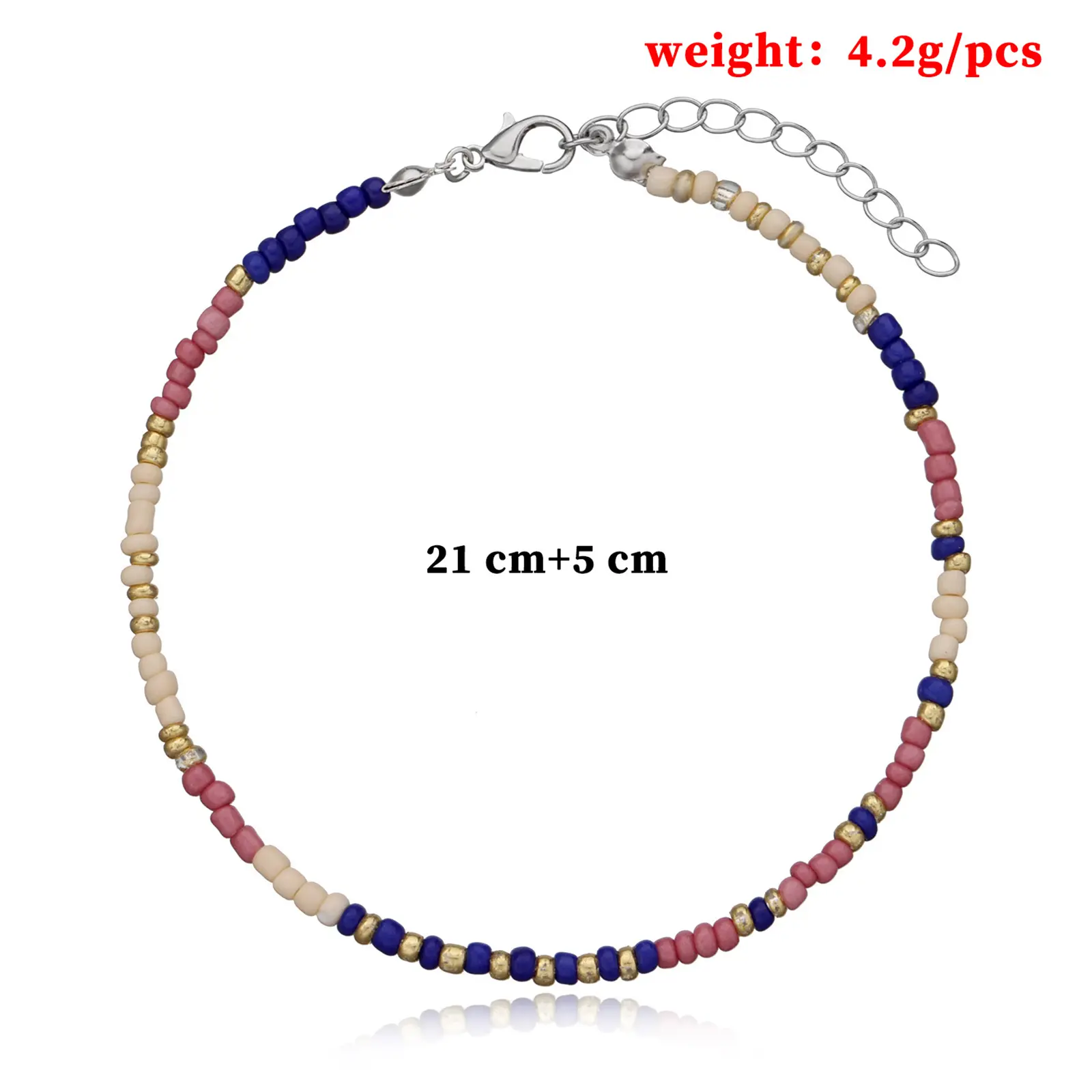 Bohemian Flower Daidy Colorful Beads Anklets For Women Party Adjustable Bracelet On Leg Foot Summer Beach Jewelry Gifts
