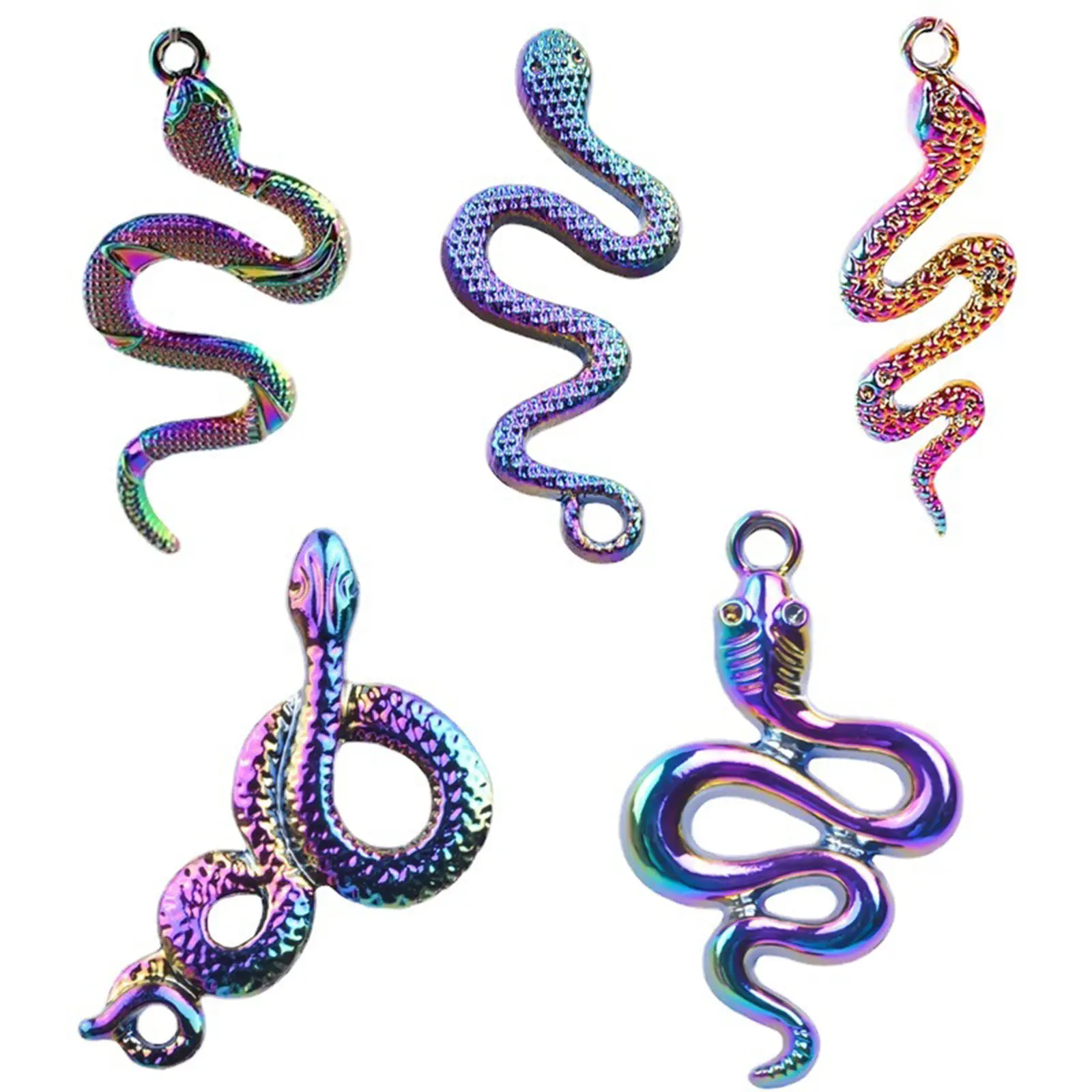 1 Set ( 5 PCs/Set) Insect Charms AB Color Snake Animal Chrams Pendants for DIY Making Necklace Bracelet Charms Fingdings