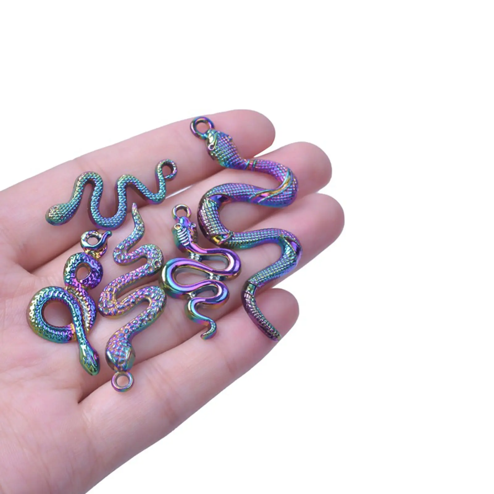 1 Set ( 5 PCs/Set) Insect Charms AB Color Snake Animal Chrams Pendants for DIY Making Necklace Bracelet Charms Fingdings