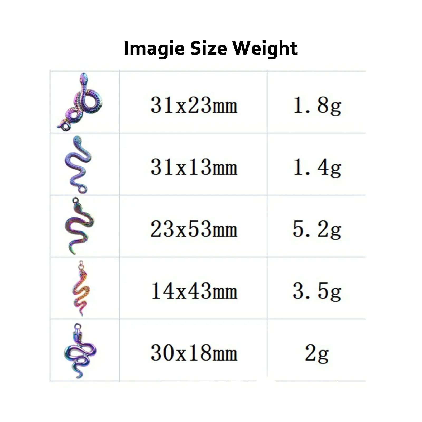 1 Set ( 5 PCs/Set) Insect Charms AB Color Snake Animal Chrams Pendants for DIY Making Necklace Bracelet Charms Fingdings