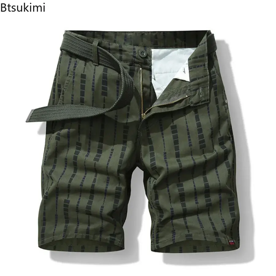 New Men's Summer Casual Shorts Classic Outdoor 100% Cotton Sport Short Pants Men Trendy Print Straight Trousers Versatile Shorts