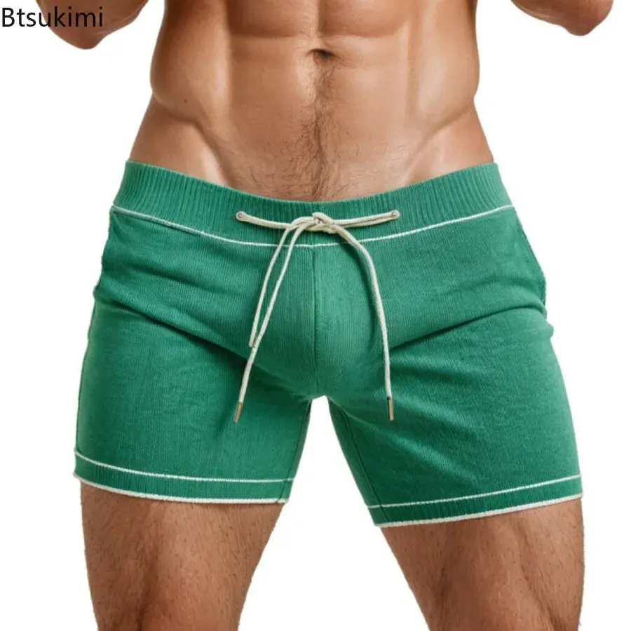 2025 Men's Sport Shorts Solid Casual Running Joggers Pants Summer Quick Drying Breathable Gym Fitness Shorts Male Beach Trousers