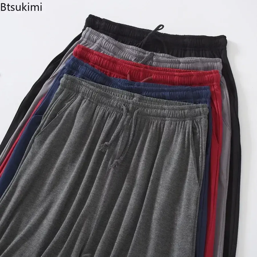 Summer New Men's Solid Casual Pajama Shorts Fashion Simple Modal Cotton Sleep Bottoms Men Soft Beach Short Trousers Plus Size8XL