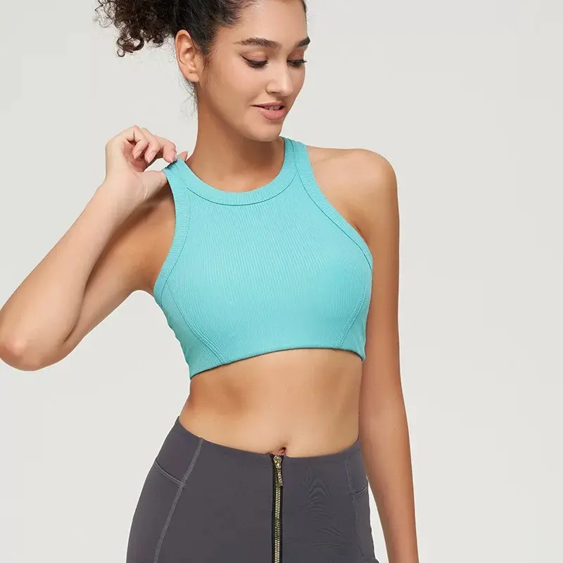 Sports Vest Bra Integrated with Running Training Sports Underwear Breathable Sportswear Yoga Shock-proof Vest Clothing
