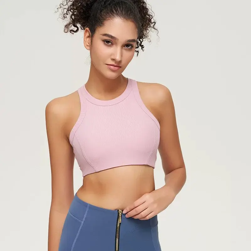 Sports Vest Bra Integrated with Running Training Sports Underwear Breathable Sportswear Yoga Shock-proof Vest Clothing