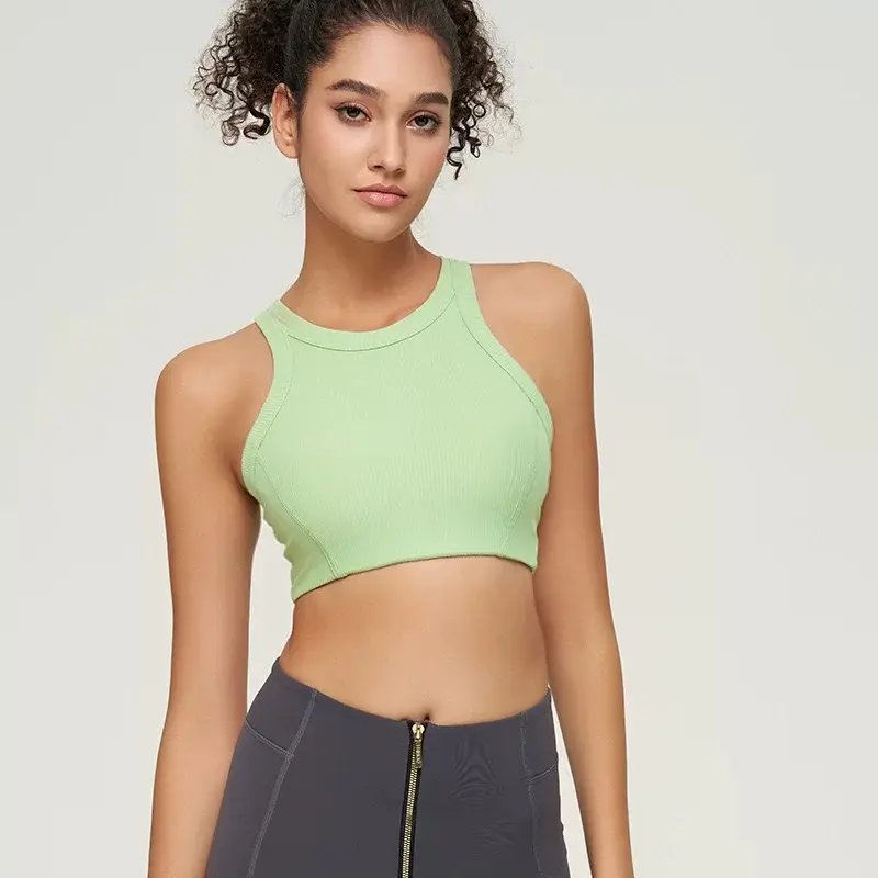Sports Vest Bra Integrated with Running Training Sports Underwear Breathable Sportswear Yoga Shock-proof Vest Clothing