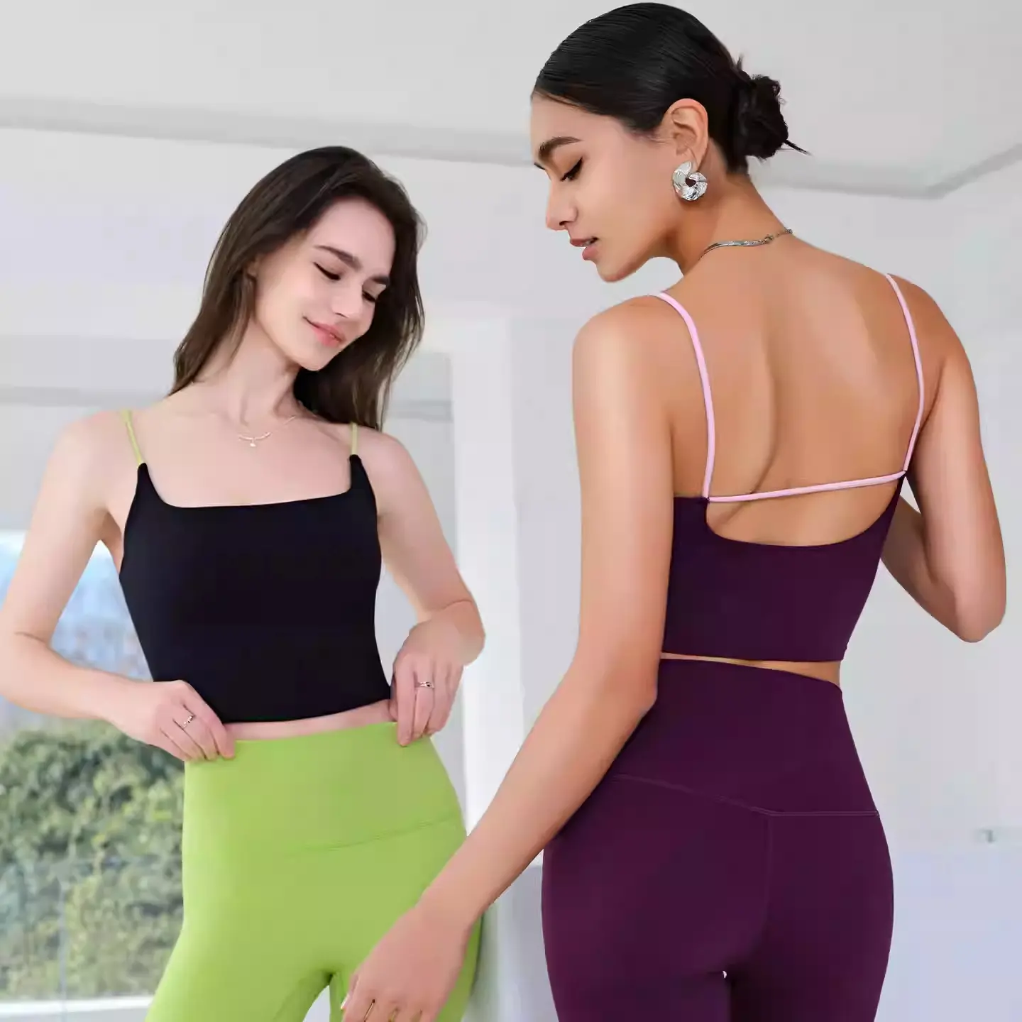 Quick-drying Nude Set Sexy Sports Bras Running Fitness Clothes Suit Beautiful Back Top High Waisted Shorts Yoga Clothes Suit