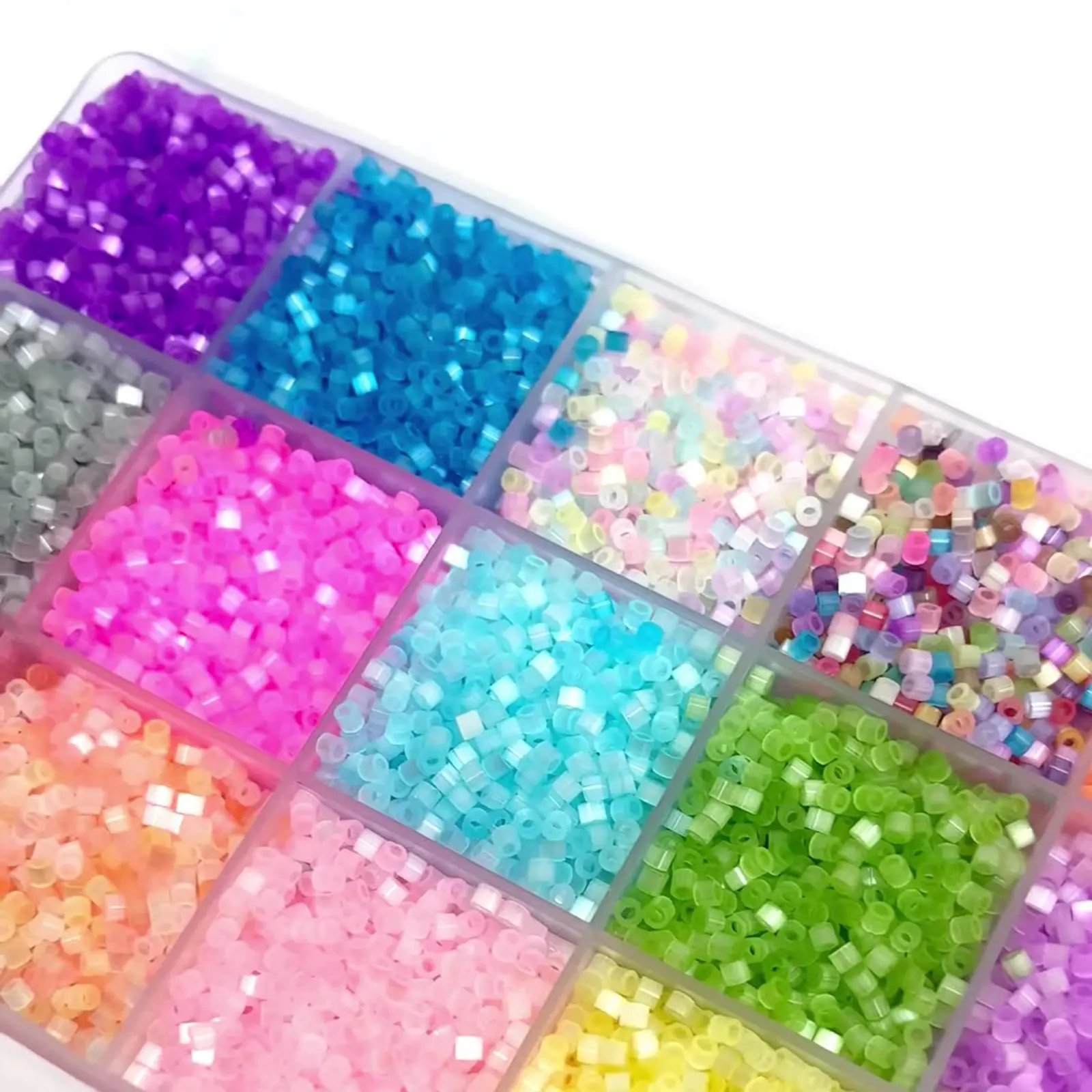 Hot Sell 10Grams Colorful Glass Seed Beads Cylinder Cat's Eye Imitation Loose Spacer Bead DIY Jewelry Making About 2.5mm Dia.