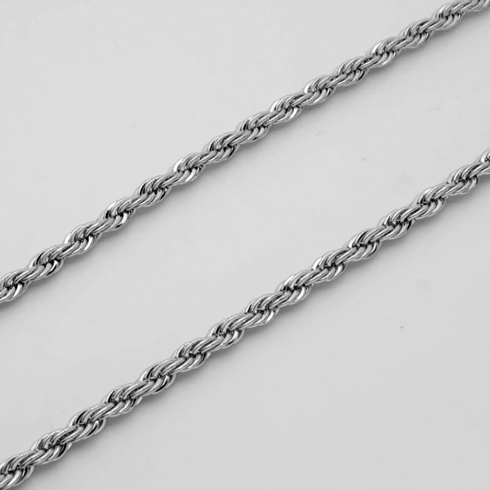 Thickness 2mm-4mm 304 Stainless Steel Link Chain Necklace Silver Color Link Classic Curb Chain for Men Women Jewelry Findings
