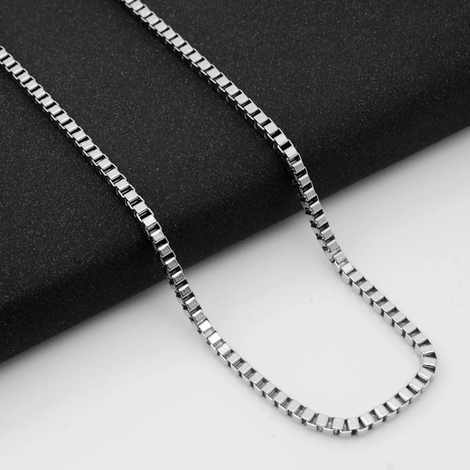 Thickness 2mm-4mm 304 Stainless Steel Link Chain Necklace Silver Color Link Classic Curb Chain for Men Women Jewelry Findings