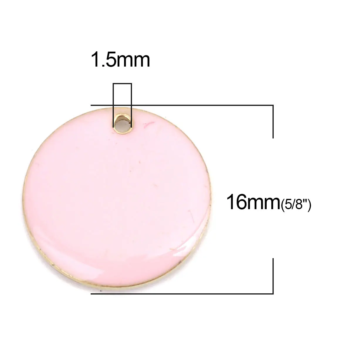 Fashion 16mm Round Enamelled Sequins Charms Copper Enamel Double Sided Charms For DIY Jewelry Making Accessories, 10 PCs