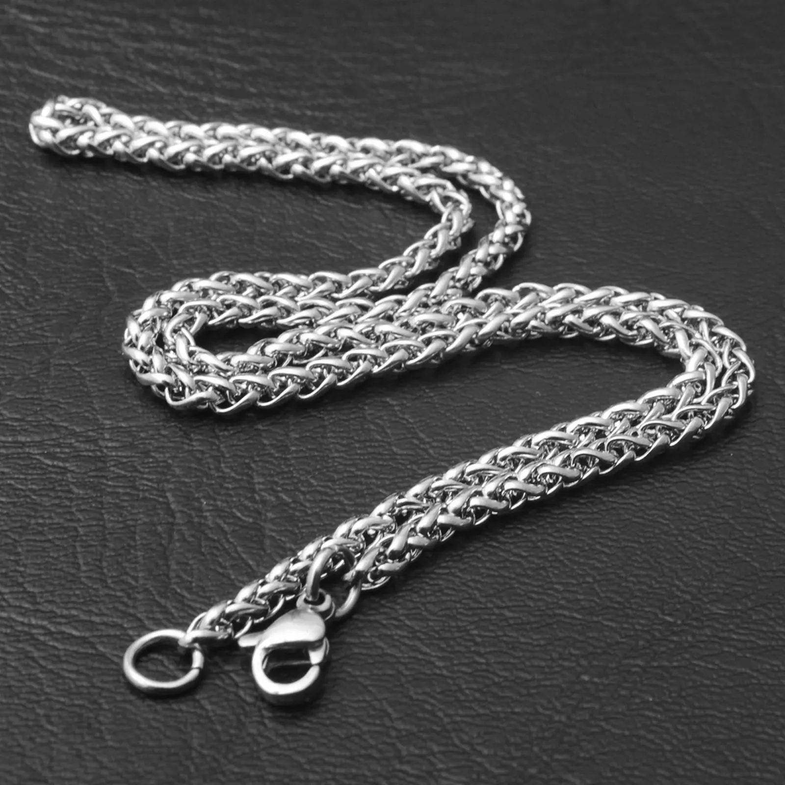 Thickness 2mm-4mm 304 Stainless Steel Link Chain Necklace Silver Color Link Classic Curb Chain for Men Women Jewelry Findings