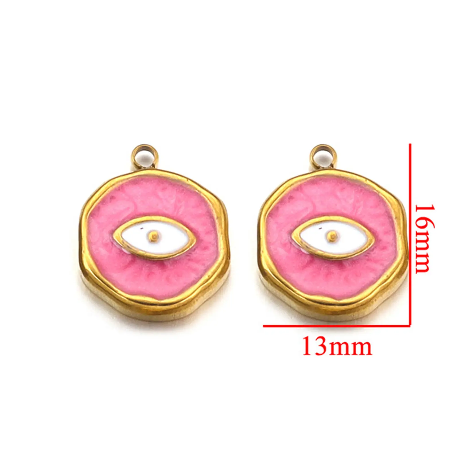 2PCs Stainless Steel Enamel Charms Moon Cross Star Heart Pendants Multicolor for DIY Necklace Jewelry Making Supplies Crafts