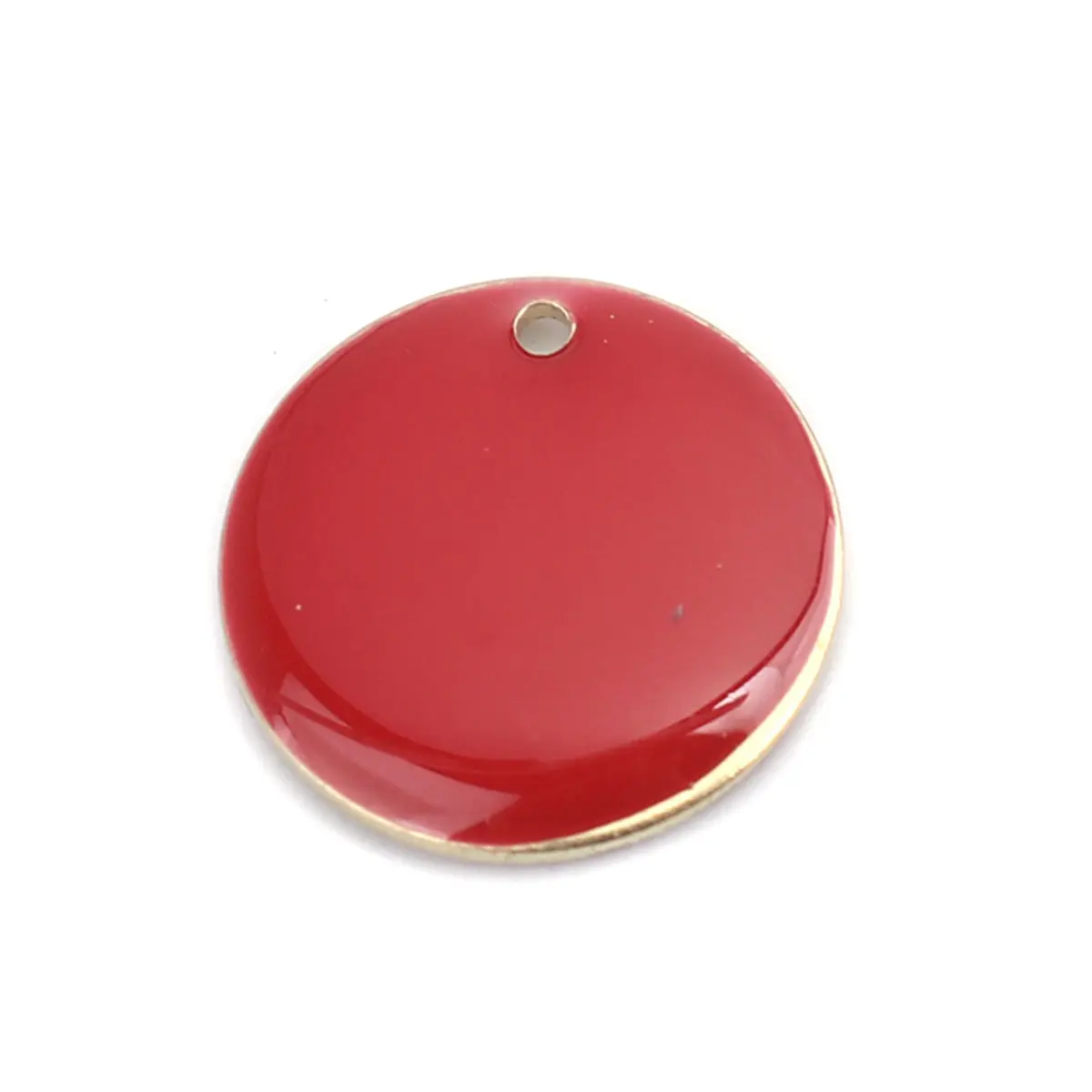 Fashion 16mm Round Enamelled Sequins Charms Copper Enamel Double Sided Charms For DIY Jewelry Making Accessories, 10 PCs