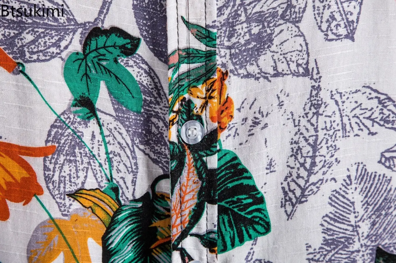 2025 Hawaiian Style Men's Summer Short-sleeved Floral Printed Shirts Fashion Single Breasted Casual Lapel Shirts Male Streetwear