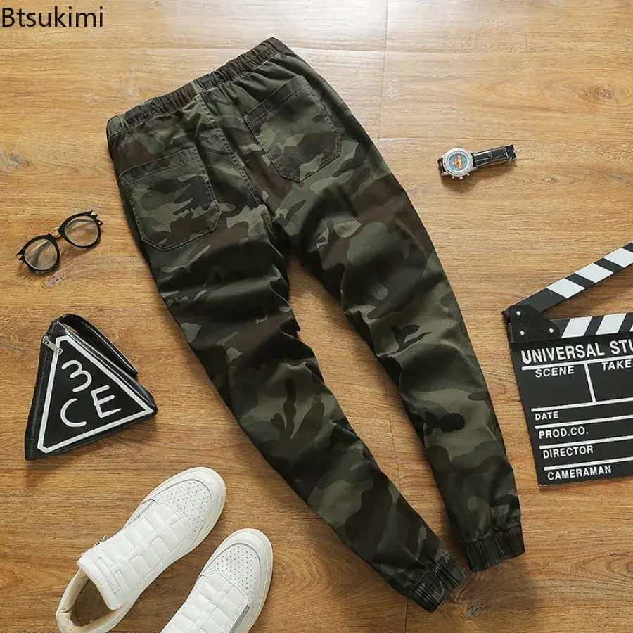2025 Men's Clothing Spring New Camouflage Cargo Pants Korean Loose Hip Hop Pencil Pants Fashion Casual Cotton Couple Joggers 5XL
