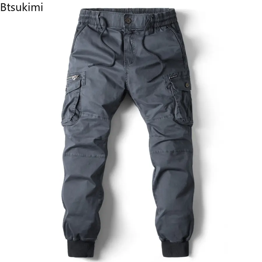 2025 Fashion Men's Tactical Cargo Pants Outdoor Casual Joggers Pants with Multi Pockets Men Hip Hop Cotton Trousers Streetwear