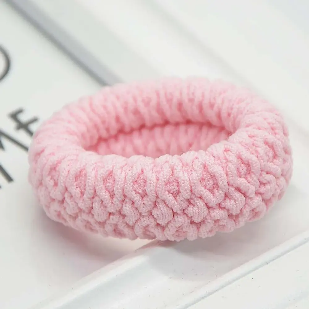 5pcs/Set Multicolor Seamless Scrunchies Women Girls Thick Hair Rope High Elastic Durable Rubber Band For Buns Ponytail Holder